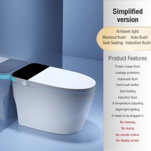 Intelligent toilet with siphonic automatic ceramic automatic pressure dual flushing intelligent design