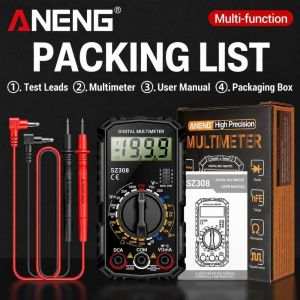 DSFSI Phạm vi tự động Đồng hồ vạn năng kỹ thuật số 1999 lần đếm Kiểm tra HFE Đồng hồ vạn năng AC DC Độ chính xác cao Sóng vuông Dụng cụ đo lường
