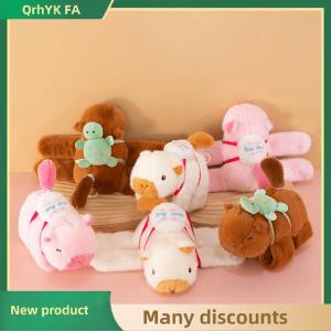 🔔🔔🔔QA Capybara Clap Circle Toys Slap Snap Wrap Wristband Bracelet Stay Wire Rotate Tail Capybara Plush Doll Hand Ring Fun Circles Gift
