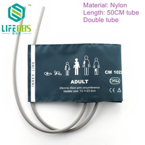 25-35CM Adult Blood Pressure Nibp Cuffs Upper Arm Cuff Double Tube Nylon Coat Nibp Cuff for Ge Dash2000 Dash 3000 Patient Monitor