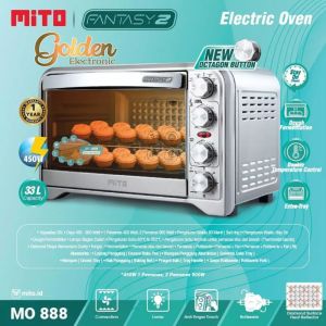 NEW MITO FANTASY2 FANTASY 2 ELECTRIC OVEN LISTRIK MO 888 DESIGN BARU 33 LITER 450 WATT BESAR LAMPU ORIGINAL GARANSI RESMI MITO