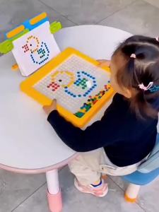 Childrens Magnetic Drawing Board Color Puzzle Home Pen Moving Magnetic Drawing Board Chessboard Preschool Puzzle Toy Focused Training