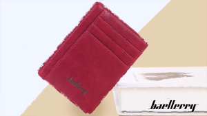 กระเป๋าแฟชั่นสำหรับผู้หญิงสำหรับผู้ชายกระเป๋าใส่บัตรเครดิตกระเป๋าสตางค์หนัง PU แบบบาง