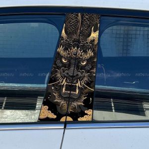 [1199 Mọi Người Khen Ngợi ] Nhãn dán trang trí cột giữa xe 3D hoạt hình anime cá tính báo hổ B Nhãn dán trang trí xe hơi