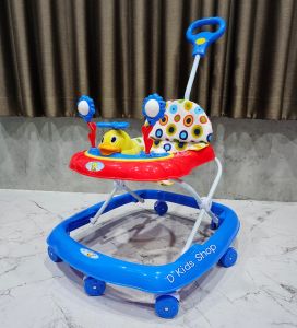 D Kids รถหัดเดินเจ้าเป็ดกังหัน สีสดใส มีเสียงดนตรี ปรับระดับได้ รถหัดเดินเด็ก No.5024รุ่นใหม่  รถขาไถเด็ก