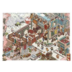 MUSASI Special Economic Zone Landscape Sticker DIY Design Kawaii Design 3D City Sticker Creative Festival Theme DIY Pocket Scene Home Decoration