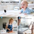 WiFi-Control Video Baby Monitor Featuring 4.3-Inch Screen, PTZ Function, Auto Tracking, Night Vision for Pet and Baby Surveillance Care. 