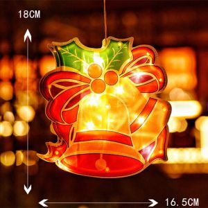 Christmas Decoration Light Window Hanging Decor Lamp with Suction Cup Hook Xmas Lights for Home Christmas Party Showcase Window