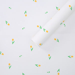 Kertas Buket Bunga Flower Wrapping Tulip Cellophane Waterproof Ecer Lembaran KB6179