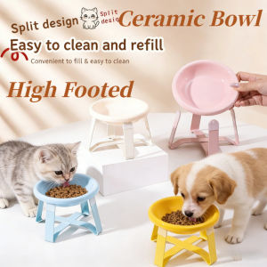 Cat Bowl Dog Bowl Rack Neck Protection Height Increase Anti Knock Pet Bowl Cat Can Drinking Bowl