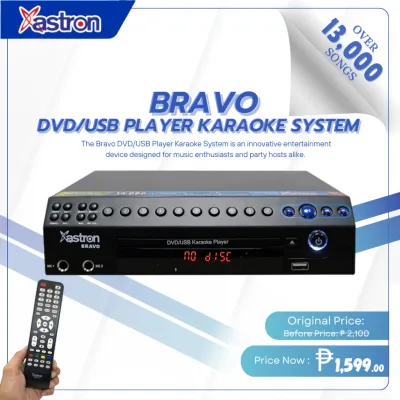 Astron BRAVO DVD/USB Player Karaoke System with Over 13000 Latest Songs with CD & Songbook 220V