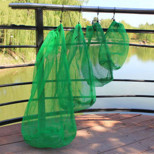 Nylon Fishing Net Bag | Fish Bag Fishing Supplies Green Net Bag Dense Net Fishing Accessories
