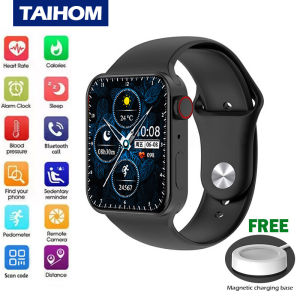 TAIHOM แบรนด์เดิมสมาร์ทนาฬิกา 1.75 นิ้วสำหรับผู้หญิงผู้ชาย DIY วอลล์เปเปอร์ไร้สายชาร์จ Smartwatch สำหรับ Android IOS PK N76 Series 7