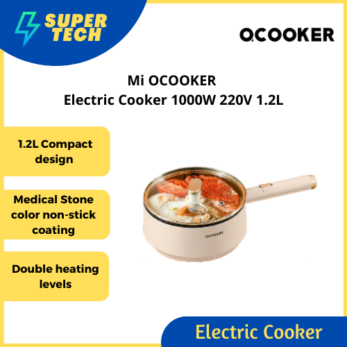 Xiaomi QCOOKER Electric Cooker 1000W 220V 1.2L Double Heating Levels ...
