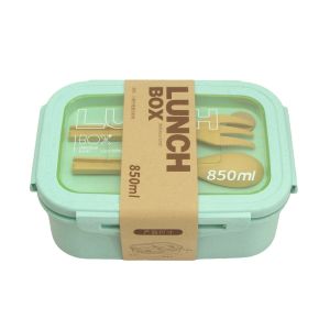 COLORF Portable Wheat Straw Lunch Box Leakproof Sealed Compartment Lunch Container Food Container Reusable Wheat Straw Food Container Students