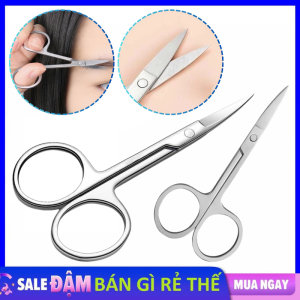 Bộ 3 Kéo Tỉa Lông Mày Lông Mi  Dao Cạo Chân Mài Tóc Mái Bằng Nhựa Và Thép Không Gỉ Tiện Lợi Dễ Dàng Vệ Sinh - Kéo Mini Cắt Tỉa Chân Mài Lông Mũi Nho Gọn / Dao Cạo Lông Mày