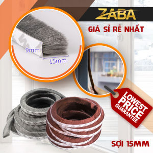 Ron gioăng dải sợi nỉ lông nheo chổi dán chặn kín khe hở khung chân cửa nhôm gỗ ngăn côn trùng chuột gián bụi 15mm Zaba