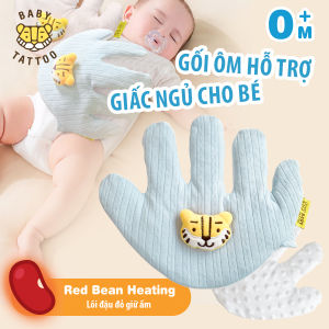 BABY TATTOO Gối Ôm Thoải Mái Chườm Nóng Hình Bàn Tay Tạo Cảm Giác Thân Thiện Hỗ Trợ Giấc Ngủ Cho Bé