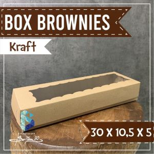 ( 50 Lembar ) Dus Brownies L 30x105x5 Jendela - Box Brownies - Kemasan Brownies - Dus Brownies - Box Brownies-Bronis Murah