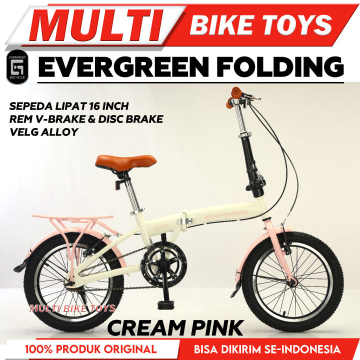 Evergreen Sepeda Lipat 16 single speed dan 7 speed untuk Anak dan dewasa