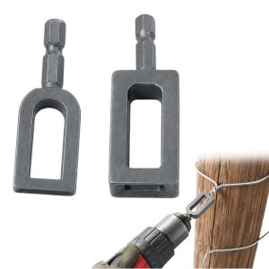 MIRELAE Heavy Duty Wire Twisting Tool 1/4" Hex Shank Alloy Steel Drill Wire Twister Durable Rebar Tie Wire Tool for Fencing Rebar Tying and Construction
