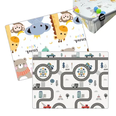 Lucky Baby Tell Me A Story Educative XPE Dual Foldable Travel Mats With Border & Pool Balls (3 Style Option)