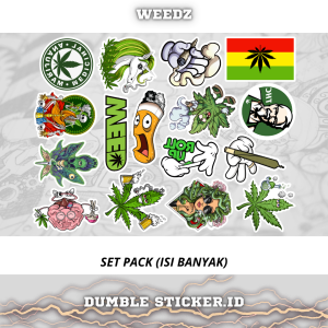 Sticker Set Pack Lembaran untuk Laptop/Hp/Helm/Motor/Mobil sudah di Cutting Stiker Variasi Weedz