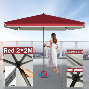 2M*2M Umbrella Garden Patio Umbrella Outdoor Heavy Duty Protection Thickened Square Parasol Umbrella