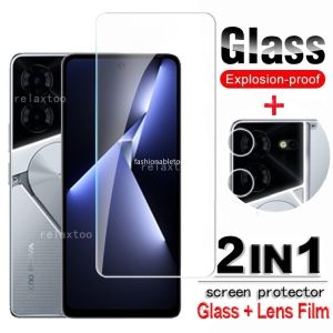 Pelindung Layar Tempered Glass Kompatibel Untuk Tecno Pova 5 / Pova 5 Pro Paket 2 in 1