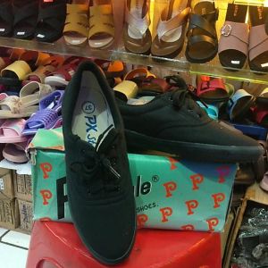 sepatu PX style tali hitam polos