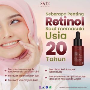 Retinol Serum SR12 Anti Aging Kerut Lingkaran Hitam Di Bawah Kantung Mata Dan Melembabkan Wajah