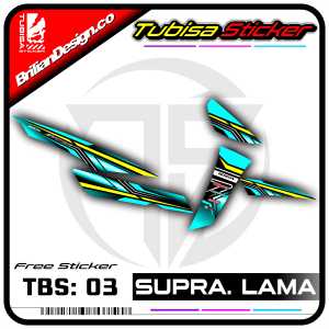 Sticker Striping Supra 100 Lama - Stiker Striping Motor Supra 100 Lama Desain Racing. TBS.03