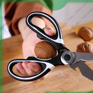 Diskon!! Gunting Tebal Dapur Serbaguna Ikan Ayam Daging Stainless Steel Black Murah