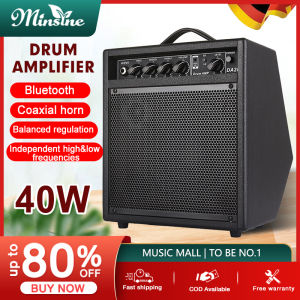 Minsine Drum Amplfier 40 Watts Amplifier for ELECTRIC DRUM SET - GLOBAL LE 20 best for big area/venue with DRUM volume INPUT and AUX volume INPUT provision nice slanted amplifier stance for better spread of sounds