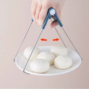 Stainless Steel Anti-Scalding Clip Kitchen Hot Food Dishes Tongs Bowl Plate Pot Clamps Microwave Tools Gripper