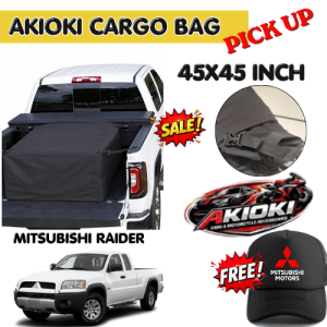AKIOKI Pickup Cargo Bag for MITSUBISHI RAIDER 45by45 Inch Heavy Duty Waterproof Truck Bed Cargo Storage with Mesh Cap