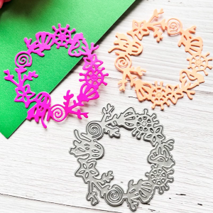 Wreath Metal Cutting Dies DIY Craft Carbon Steel Embossing Template Stencil Scrapbooking for Die Cuts Mold Decor