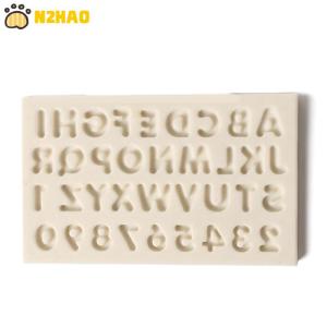 【N2HAO】 Silicone Letters Numbers Fondant Cake Mold DIY Sugarcraft Chocolate Baking Decor