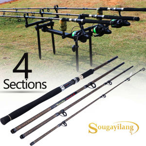 Sougayilang Portable 4 Section/5 Section Fishing Rod 2.7M /3.0M Carp Rod Carbon Fiber Spinning Fishing Rod Fishing Tackle