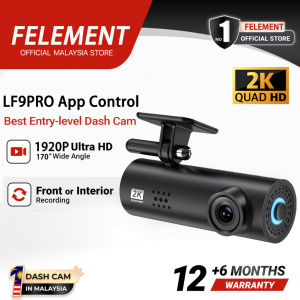 【18 Months Warranty】FELEMENT dashcam LF9 Pro dashcam for car Front Dash Cam 24H Record FHD 2K UHD Night Vision 170° FOV WDR App Control Smart Enhanced Free Wifi Loop Recording G-Sensor Auto Voice Prompt
