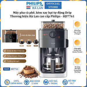 Máy pha cà phê kèm xay hạt tự động thương hiệu Hà Lan cao cấp Philips HD7761/00 - Hàng Nhập Khẩu Chính Hãng