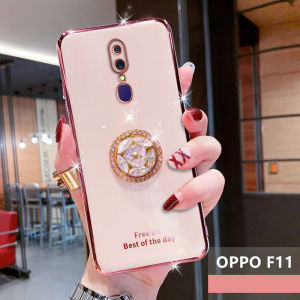 For OPPO F11 Electroplated Letters Phone Case For OPPO F11 Phone Case Bling Crystal Holder Cover Soft TPU Back Cover