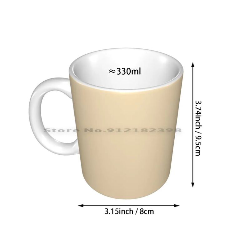IBJFI Peace Ceramic Mugs Coffee Cups Milk Tea Mug Digimon Terriermon Momentai Anime Monster Cute Creative Trending Vintage Gift UVYBO