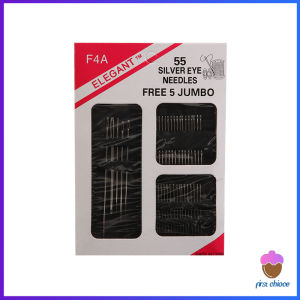 First Chioce   อุปกรณ์เข็มเย็บผ้า Diy สําหรับใช้ในครัวเรือน ไม่ต้องใช้ที่สนเข็ม 12 เล่ม Sewing needle