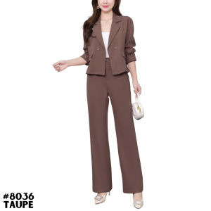 Jass Shop Coordinates Crop Blazer and High Waist Straight Cut Trouser for Women Fit From S-L 8036