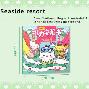 Magnetic Sticker Buku Mainan Edukasi Quiet Books Magnetic Suction Karakter Hello Kitty Kuromi Melody Cinnamoroll Pochacco