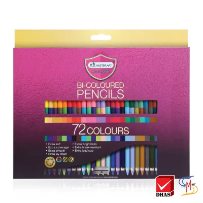 Master Art มาสเตอร์อาร์ต สีไม้ ดินสอสี 2 หัว 72 สี จำนวน 1 กล่อง