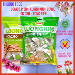 Combo 2 bịch lương khô FUCUCO (400gr/1 BỊCH) hương vị ÓC CHÓ - RONG BIỂN