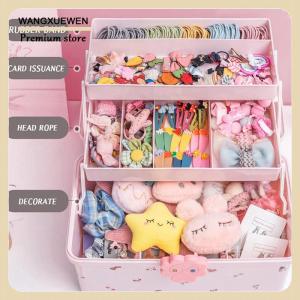 [COD] Portable Hair Accessories Storage Box Baby Head Rope Hairpin Rubber Band Dressing Jewelry Case Bedroom Organizer