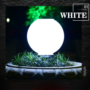 Solar LED Waterproof Wall 20cm Ball Lantern Outdoor Rust Light Sensor Control Lamp Garden Decorative Lighting for Fence Garden Yard Villa with Stainless Steel Base+Acrylic Lamp Body+4800mAh Rechargeable Battery